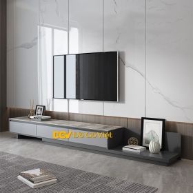 Kệ Tivi Hiện Đại Thay Đổi Kích Thước Gỗ MDF Màu Xám Mặt...