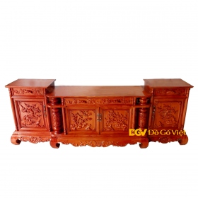 Kệ Tivi Hương Đá Dày Trụ Tiện Chạm Tứ Quý Đẹp Giá Tốt