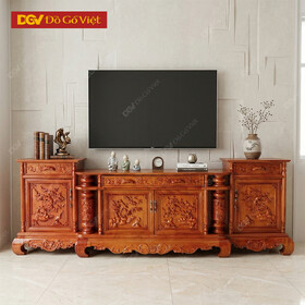 Kệ Tivi Hương Đá Dày Trụ Tiện Chạm Tứ Quý Đẹp Giá Tốt