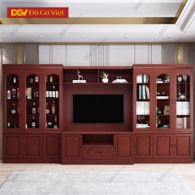 Kệ Tivi Kèm Rủ Rượu Gỗ Xoan Thiết Kế Thông Minh Tiện Dụng