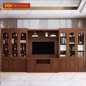 Kệ Tivi Kèm Tủ Rượu Gỗ Xoan Đào Đẹp Cho Phòng Khách Giá Rẻ