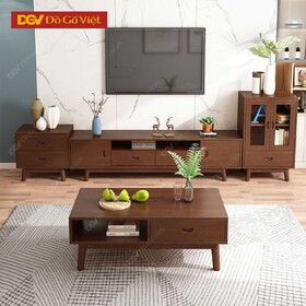 Kệ Tivi Phòng Khách Gỗ Veneer Sồi Đa Hộc Kéo Rẻ Đẹp