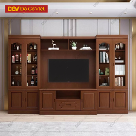 Kệ Tivi Phòng Khách Kết Hợp Tủ Rượu Gỗ Xoan Hiện Đại