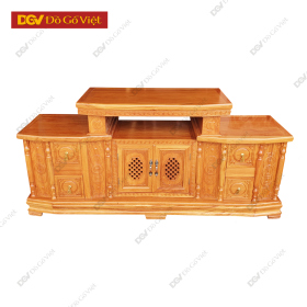 Kệ Tivi Vát Chạm Gỗ Gõ Đỏ 100% Cao Cấp Đẹp Giá Rẻ
