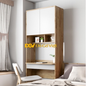 Kiểu Bàn Làm Việc Tại Nhà Hiện Đại Màu Sồi Phối Trắng Đẹp