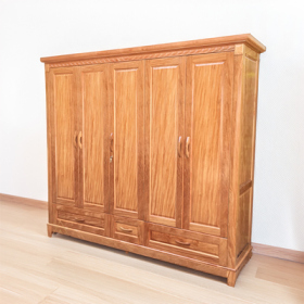 Kiểu Tủ Gỗ Quần Áo Đẹp 5 Cánh Mở Hàng Cao Cấp Giá Tốt