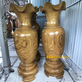 Lục Bình Tài Lộc Gỗ Cẩm Vàng Nguyên Khối Cao 1m6 Đẹp Giá Rẻ