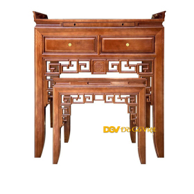 Mẫu Án Gian Thờ Đơn Giản Chạm Hoa Văn Chữ Phúc Đẹp Giá Tốt