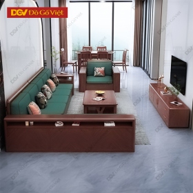 Mẫu Bàn Ghế Sofa Góc Đối Cho Chung Cư 4 Món Hiện Đại Đẹp