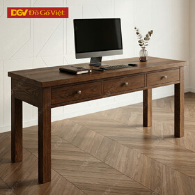 Mẫu Bàn Học Gỗ Sồi Nga Thiết Kế Đơn Giản Giá Rẻ