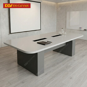 Mẫu Bàn Họp Gỗ MDF Size Lớn Kết Cấu Vững Chãi Giá Rẻ