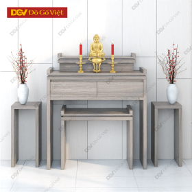 Mẫu Bàn Thờ 2 Tầng Gỗ Công Nghiệp Hiện Đại Đơn Giản