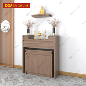 Mẫu Bàn Thờ 2 Tầng Mẹ Bồng Con Gỗ MDF Lõi Xanh Đẹp Rẻ