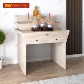 Mẫu Bàn Thờ Đẹp Hiện Đại 3 Tầng Tay Cong Gỗ Công Nghiệp