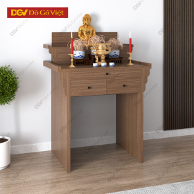 Mẫu Bàn Thờ Gỗ Công Nghiệp 2 Tầng Kiểu Đơn Giản Giá Rẻ