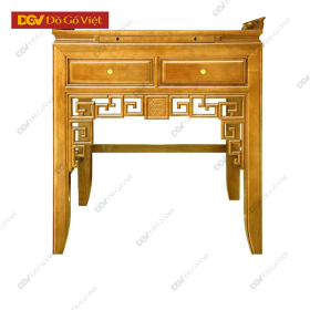 Mẫu Bàn Thờ Gỗ Đơn Giản Kiểu Chân Cao Chắc Chắn Độ Bền Tốt