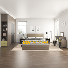 Mẫu Combo Phòng Ngủ Phối Xám Cao Cấp Bền Đẹp Trẻ Trung