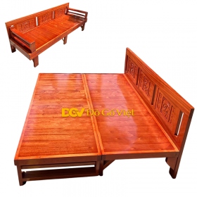 Mẫu Ghế Kéo Thành Giường Xoan Đào Chạm Tam Đa Đẹp Giá Tốt