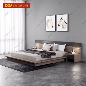 Mẫu Giường Hiện Đại Chân Bệt Khung Gỗ Giá Tốt