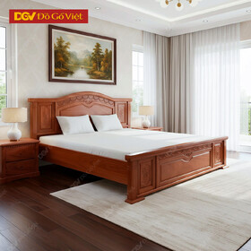 Mẫu Giường Ngủ Cổ Điển Chạm Hoa Văn Đẹp Giá Tốt