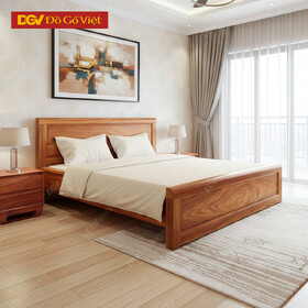 Mẫu Giường Ngủ Gỗ Tự Nhiên Vân Cẩm Thị Vạt Phản Liền Cao Cấp