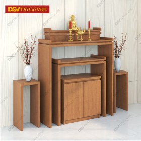 Mẫu Mẹ Bồng Con Nhiều Tầng Kèm Kệ Gỗ MDF Đẹp