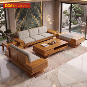 Mẫu Sofa Gỗ Gõ Đỏ Thiết Kế Tay Hộp Dáng Chân Thuyền Hiện Đại