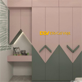Mẫu Tủ Áo Quần Cho Trẻ Nhỏ Tay Nắm Hình Chữ V Độc Đáo