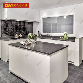 Mẫu Tủ Bếp Gỗ Mặt Đá Tự Nhiên Nhóm I Cao Cấp