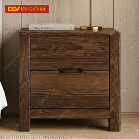 Mẫu Tủ Đầu Giường Gỗ Sồi Mỹ Thiết Kế Tay Nắm Âm