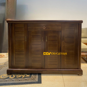 Mẫu Tủ Dép 4 Cánh Bằng Gỗ Kiểu Nan Đơn Giản Giá Rẻ