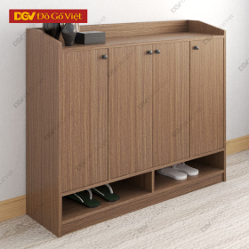 Mẫu Tủ Giày 4 Cánh Gỗ Công Nghiệp Màu Nâu Hiện Đại Đẹp