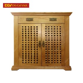 Mẫu Tủ Giày Đẹp Caro Gỗ Sồi 0,8 x 1m
