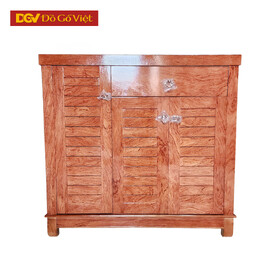 Mẫu Tủ Giày Gỗ Hương Đá Thiết Kế Nan Thoáng Đẹp Giá Rẻ