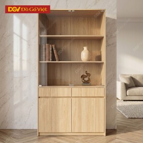 Mẫu Tủ Lưu Trữ Phòng Khách Gỗ MDF Cánh Kính Lưu Trữ Đa Dụng