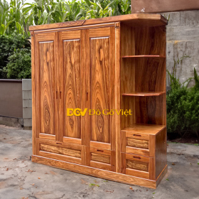 Mẫu Tủ Quần Áo Đẹp Hiện Đại Gỗ Hương Xám Tự Nhiên Bền Chắc