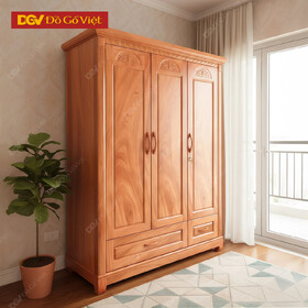 Mẫu Tủ Quần Áo Gỗ 5 Cánh Dành Cho Gia Đình Đông Người