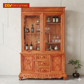 Mẫu Tủ Rượu Đẹp Bằng Gỗ Hương Đá Tự Nhiên Đẹp Giá Rẻ