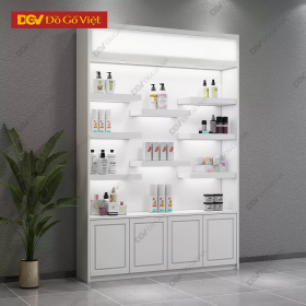 Mẫu Tủ Trưng Bày Mỹ Phẩm Đẹp Khung Gỗ MDF Có Gắn Đèn LED