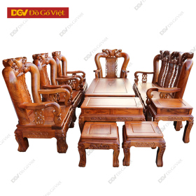 Salon Gỗ Hương Chạm Đào Tay 14 - 10 Món Đẹp Giá Rẻ