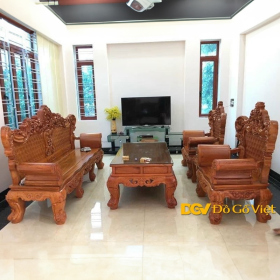 Salon Gỗ Hương Đá Kiểu Hoàng Gia Sang Trọng Đẳng Cấp
