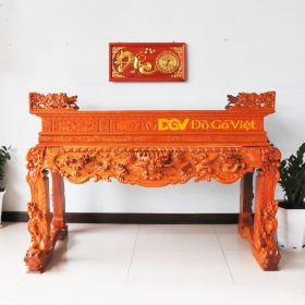Sập Thờ Gõ Đỏ Chạm Rồng Cao Cấp Sang Trọng