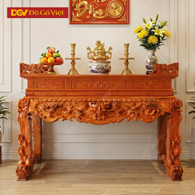 Sập Thờ Gõ Đỏ Chạm Rồng Cao Cấp Sang Trọng