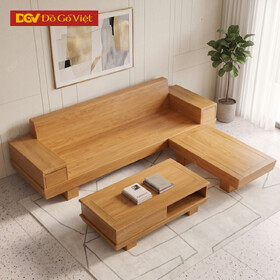Sofa Góc L Gỗ Sồi Mỹ 100% Tay Vuông Hiện Đại Đẹp Mới 2026
