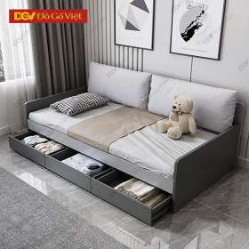 Sofa Giường Ngủ Tiện Lợi Gỗ MDF Màu Xám Mẫu Mới Đẹp