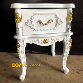 Táp Để Đầu Giường 2 Tầng Màu Trắng Nhũ Đồng Đẹp Giá Tốt