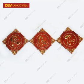 Tranh Bộ Tam Đa 3 Bức Phúc Lộc Thọ Gỗ Hương Cao Cấp