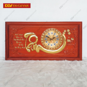 Tranh Đồng Hồ Gỗ Hương Đục Chữ Tâm Đẹp Giá Rẻ