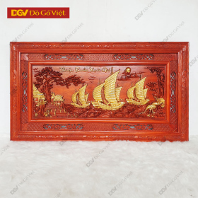 Tranh Gỗ Hương Thuận Buồm Xuôi Gió Đẹp Giá Rẻ
