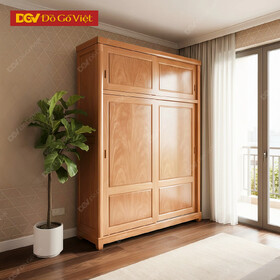 Tủ Áo 2 Cánh Lùa Bằng Gỗ Có Ngăn Xếp Đồ Tủ Trên Tiện Lợi
